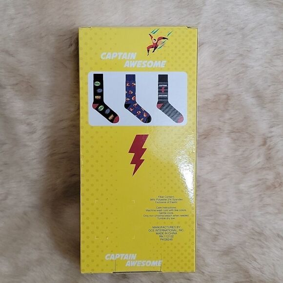 GOOD BOY MEN'S 3-PACK "CAPTAIN AWESOME" CREW SOCKS, NEW IN BOX! - Picture 4 of 6